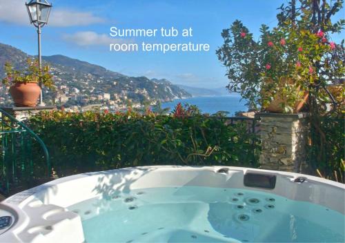 Rapallo House | Villa Mares: Sea View with Free Garage & Hot Tub Amenities