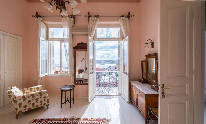 Ermoupoli Apartment | Relax at Villa Maria-Syros with Pool and Ocean Views