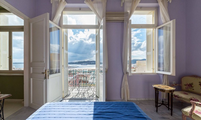 Ermoupoli Apartment | Villa Maria-Syros: Oceanfront Bliss with Pool & Spa
