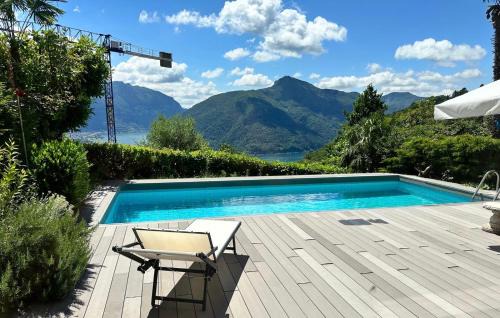 Carona Villa | Experience Villa Martino: Poolside Bliss with Lake Views