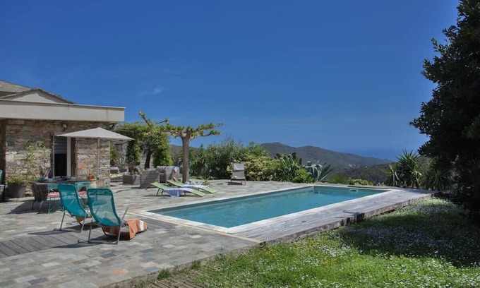 Sisco Villa | Villa Merusellu: Sea View Pool Retreat in Cap Corse