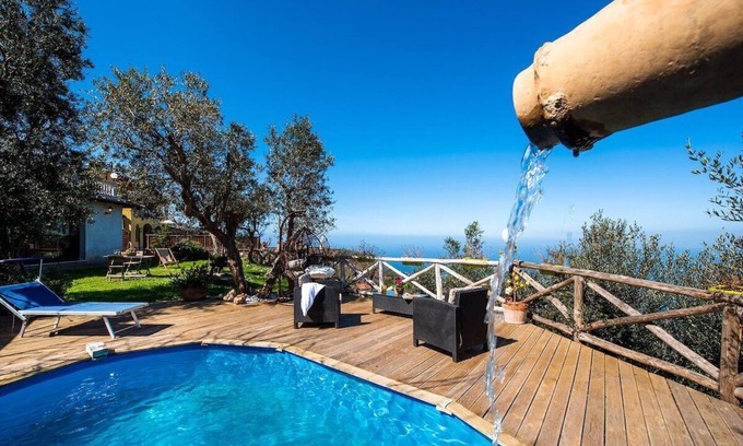 Priora Villa | Relax at Villa Milena: Pool & Sea View Escape Awaits