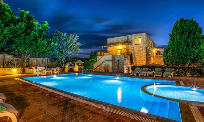 Kato Gouves Villa | Villa Minos: Oceanfront Retreat with Private Pool