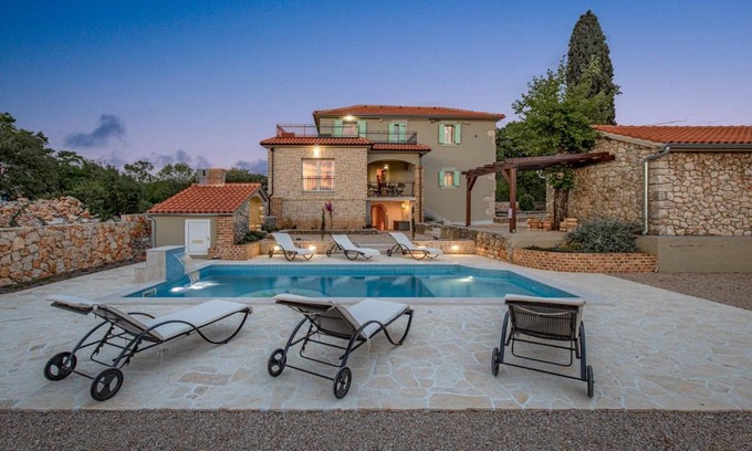 Sveti Ivan Dobrinjski Villa | Relax at Villa Miry's Hideaway with Pool and Family-Friendly Amenities
