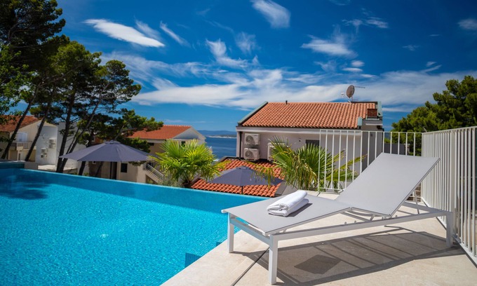 Brela Apartment | Villa MT Brela A3: Ocean View, Pool & Pet-Friendly Stay