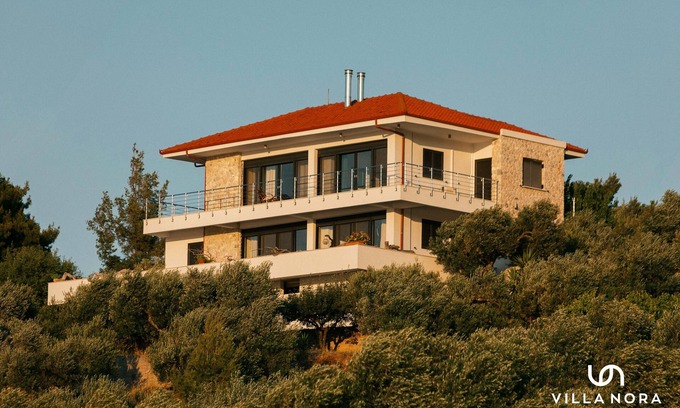 Kassandra Villa | Villa Nora: Guest Rated 10/10 with Ocean View & Garden