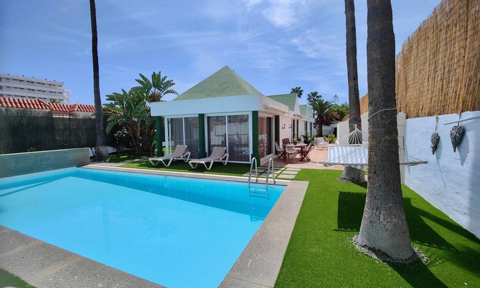 Playa del Ingles House | Top-Rated Villa Nuria with Oceanfront Pool & Spa