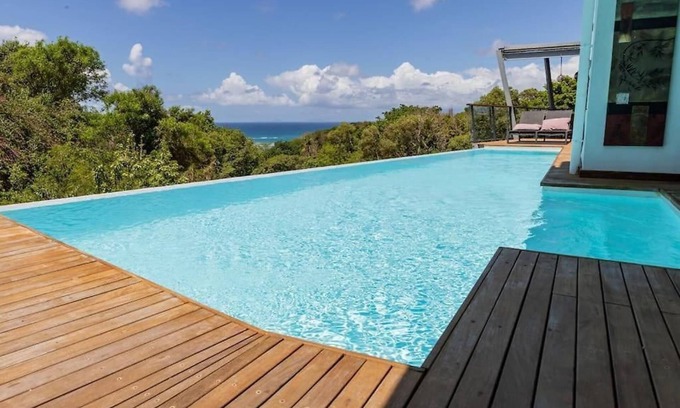 Saint Felix Villa | VILLA OKALM SEA VIEW AND POOL GOSIER GUADELOUPE BEACH ACCESS