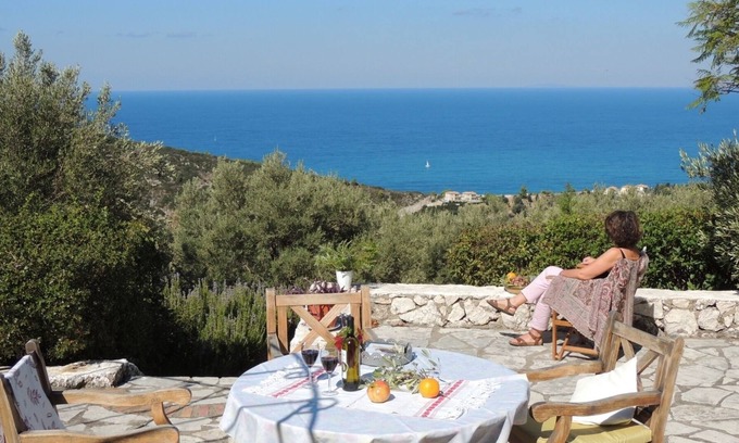 Agios Nikitas Villa | Villa Olea - Inviting Getaway with Ocean View and Pool