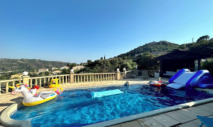 Gattieres House | Beautiful Villa in Nice with Pool and Ocean Views