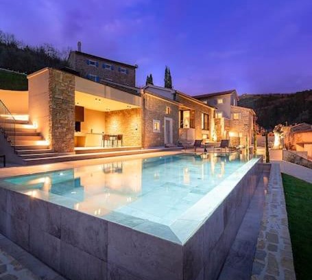 Sveti Bartol Villa | Relax at Villa Panorama del Tartufo with Ocean View & Spa