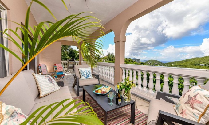 Estate Bellevue Villa | Villa Papaya: Oceanfront Escape with Pool Near Cruz Bay