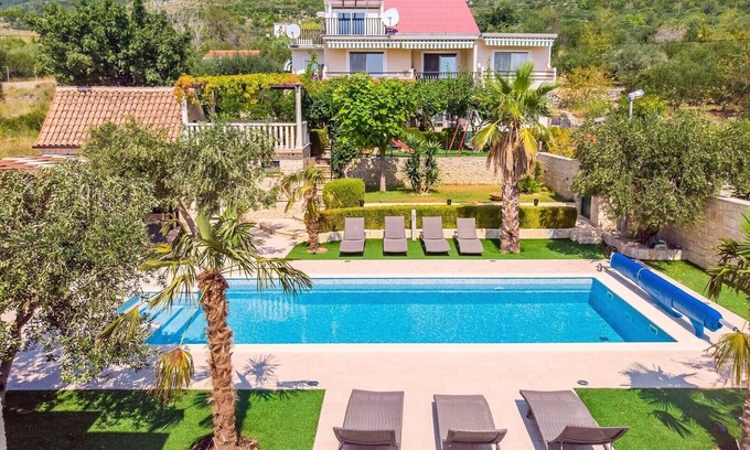 Kastel Gomilica Villa | Villa Paula: 7 Bedrooms, Private Pool & Breathtaking Views