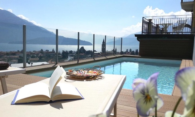 Domaso Villa | Villa Perla del Lago: Oceanfront Retreat with Pool & Hot Tub
