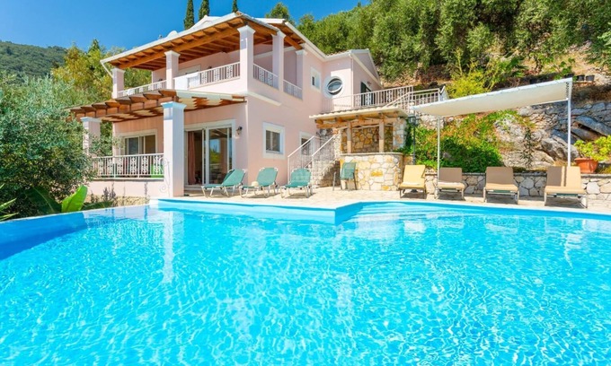 Katavolos Villa | Villa Petros: Ideal Oceanfront Retreat with Private Pool