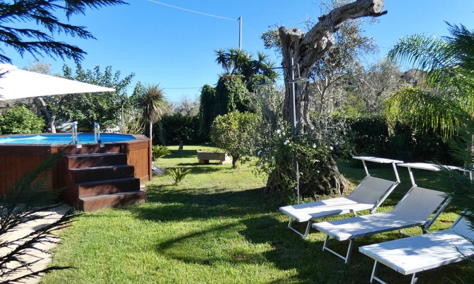 Tricase Villa | Villa Piana: Poolside Retreat with Private Garden & Ocean View
