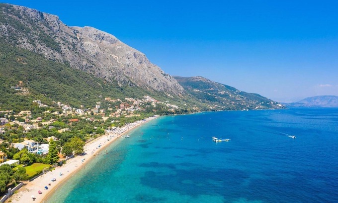 Roda Villa | Villa Popi: Private Pool Retreat Steps from the Beach