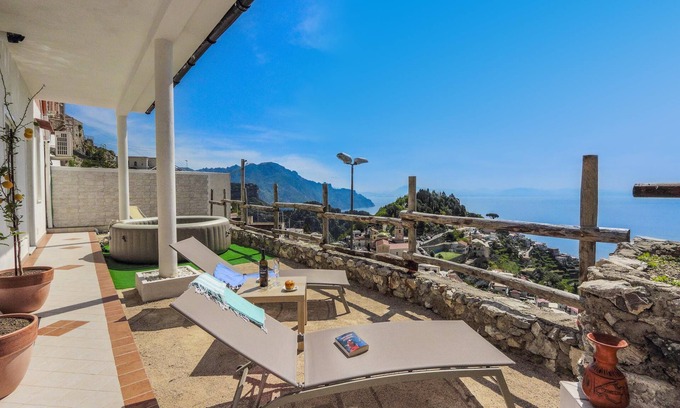 Pogerola Villa | Villa Salice: Private Hot Tub, Ocean Views & Perfect Score