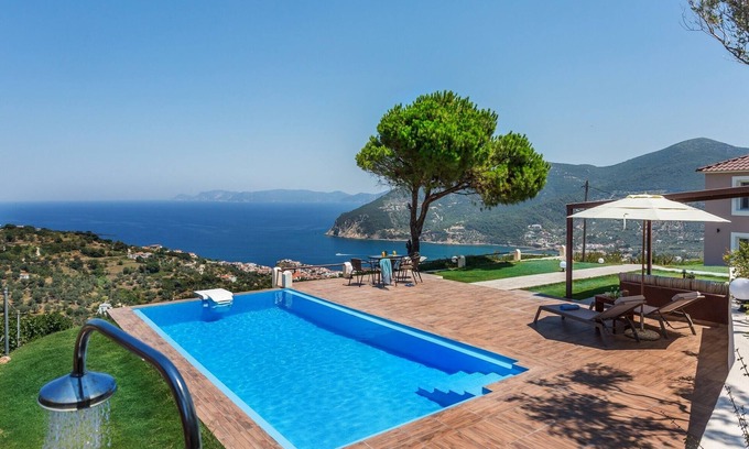 Skopelos Villa | Villa Savvina: Oceanfront Bliss on Skopelos Island