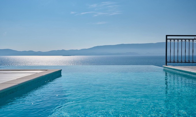 Kremena Villa | Villa Duba: Relax by the Pool with Breathtaking Seaview