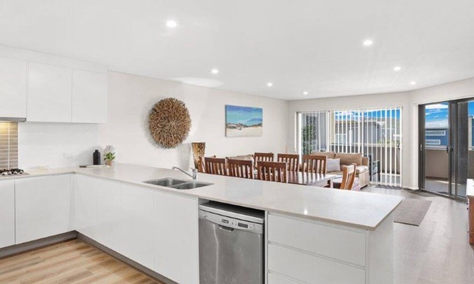 Fingal Bay Apartment | Villa Serene: Oceanfront Escape with Pool & Family Amenities