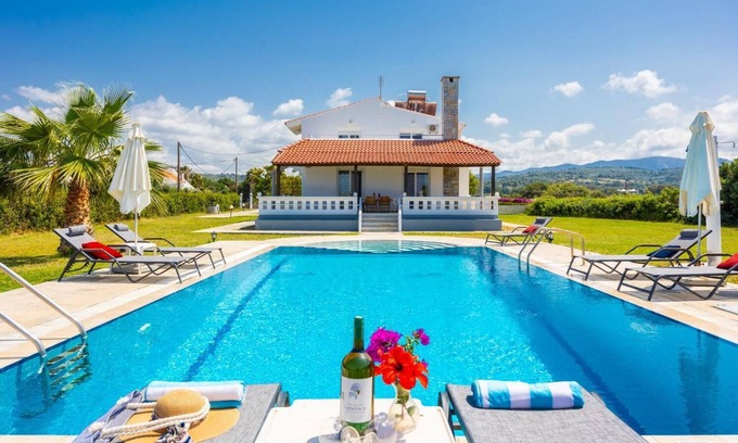 Kamiros Villa | Villa Sunset: Four Bedroom Haven with Private Pool & Spa