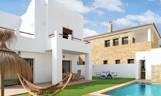 Bolonia Villa | Villa Tahona: Beachfront Retreat with Pool & Ocean Views