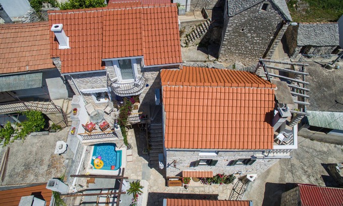 Cove Donja Krusica (Donje selo) Villa | Exquisite Villa Tudor on Island Šolta with Private Pool