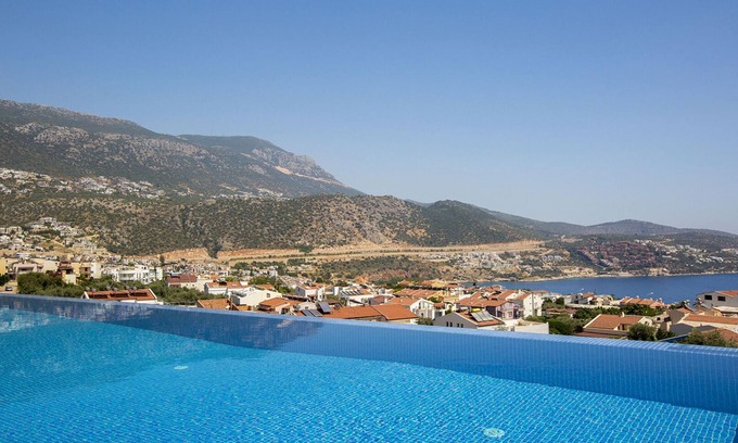 Kalkan Villa | Villa Tyra: Modern 5-Bedroom Retreat with Oceanfront Views