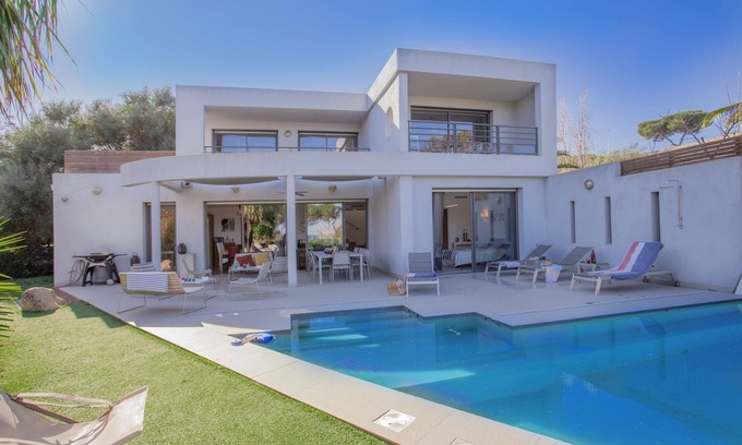 Marine de Saint Ambroggio Villa | Villa U Spanu: Modern Retreat with Private Heated Pool