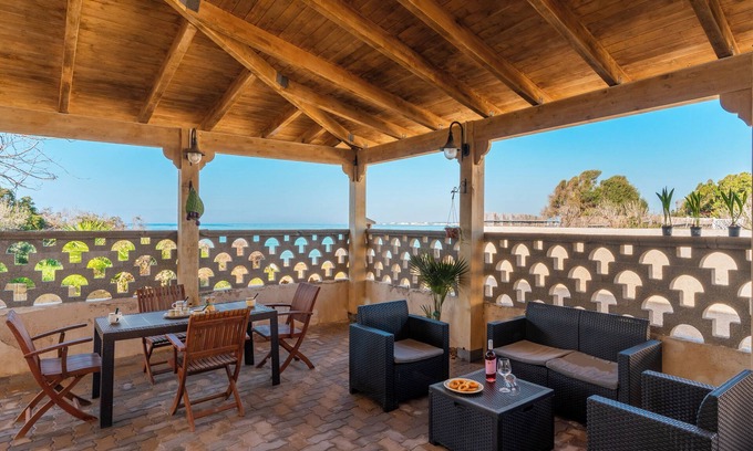Scala di Furno Villa | Beachfront Villa 'Wanda' with Air Conditioning & Ocean View