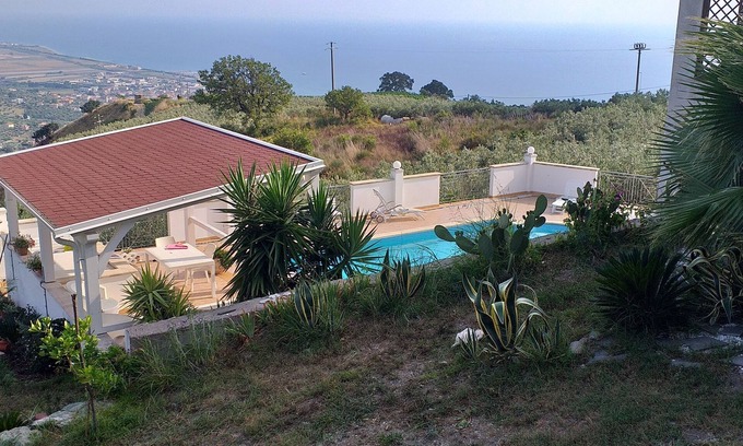 San Pietro in Amantea Villa | Elegant Villa with Sea View Pool and Private Amenities