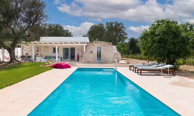 San Vito dei Normanni Villa | Idyllic Villa with Pool Amidst Olive Groves and Ocean Views