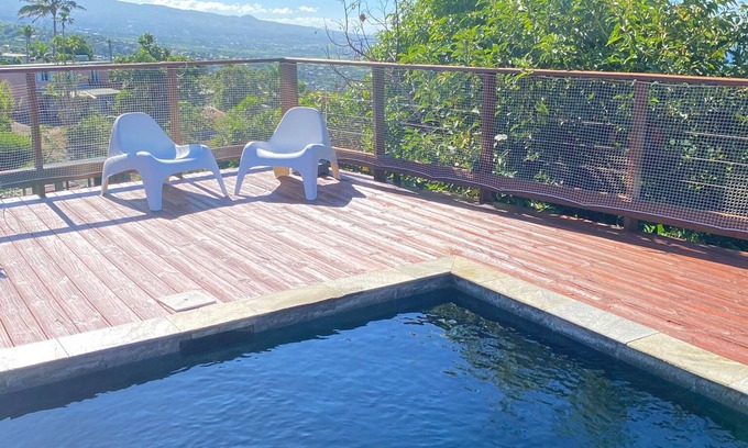 Les Avirons Villa | Villa with magnificent view and natural stone pool