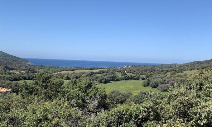 Cargese House | Serene Villa with Ocean View and Pool Among Olive Trees