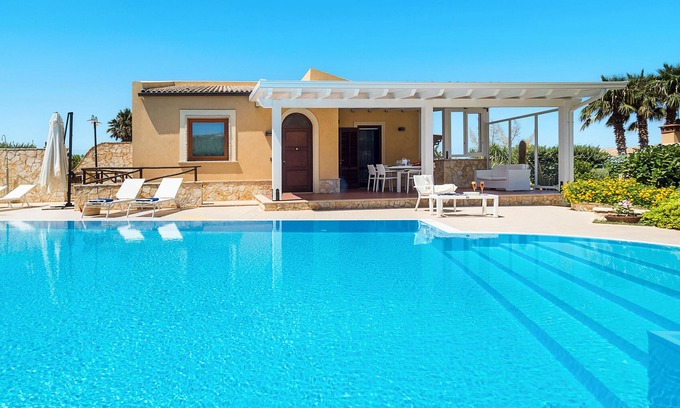 Custonaci Villa | Inviting Villa with Pool and Ocean Views in Trapani