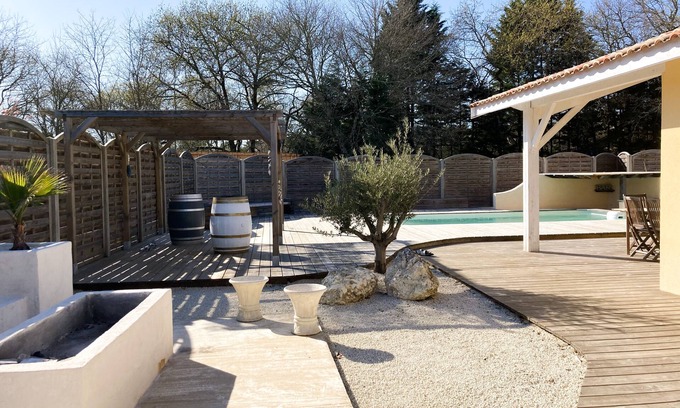 La Teste-de-Buch House | Villa with Private Heated Pool and Ocean Views