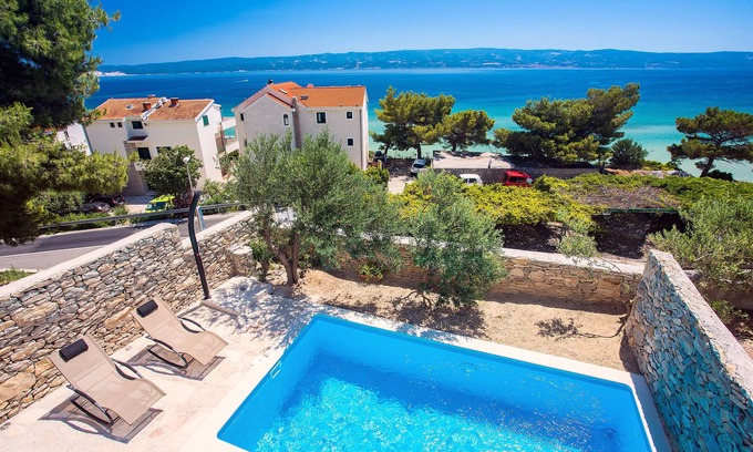 Omis Villa | Seaside Villa with Heated Pool, Steps from the Ocean
