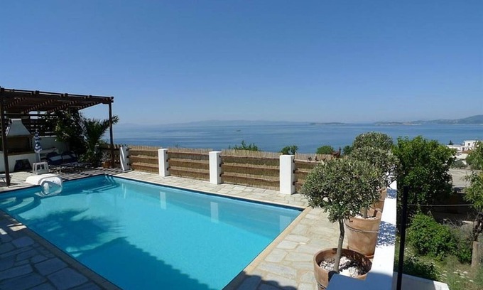 Loutraki Villa | Stunning Villa with Private Pool and Aegean Sea Views