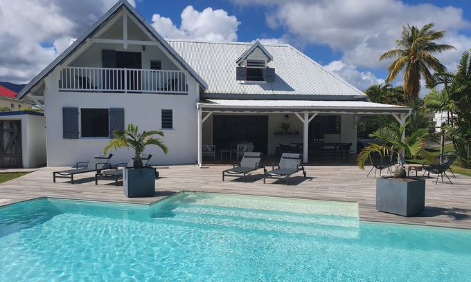 Petit-Bourg Villa | Ocean View Villa Steps from Valombreuse Floral Park