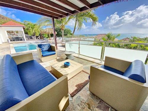 Cul de Sac Villa | Villa Zen: Oceanfront Escape with Private Pool & Hot Tub