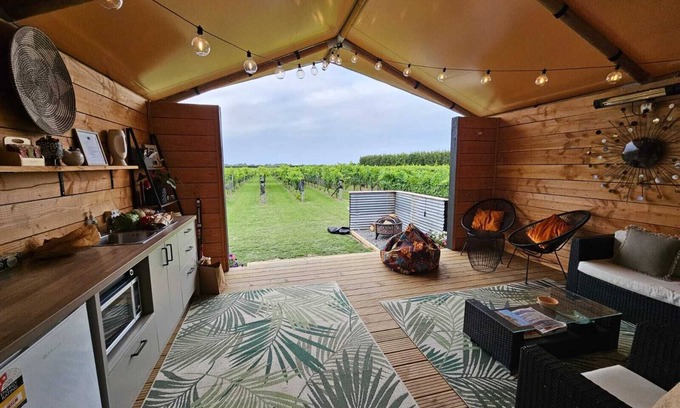 Clive RV Rental | Relaxing Villas & Vines Glamping with Family-Friendly Amenities