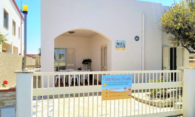 Punta Secca Villa | Villa Rosso Corallo: Beachfront Escape with Garden Oasis