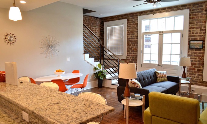 Central Business District Condo | Vintage Advertisements Themed Condo Near French Quarter