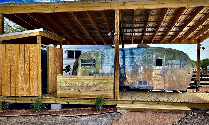 Burton House | Vintage RV Retreat near Round Top with Family-Friendly Amenities