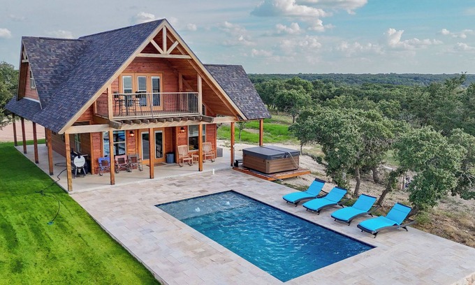 Lometa Cottage | Exotic Ranch Retreat: Nature, Pool & Hot Tub Awaits You