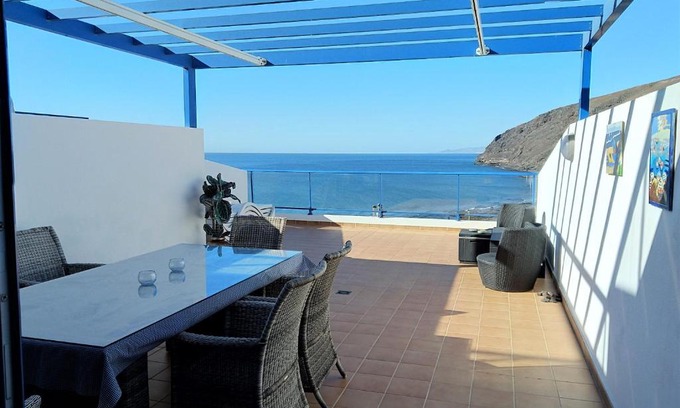 Gran Tarajal Apartment | Oceanfront Vista Mar 5: 4-Star Stay with Pool & Views