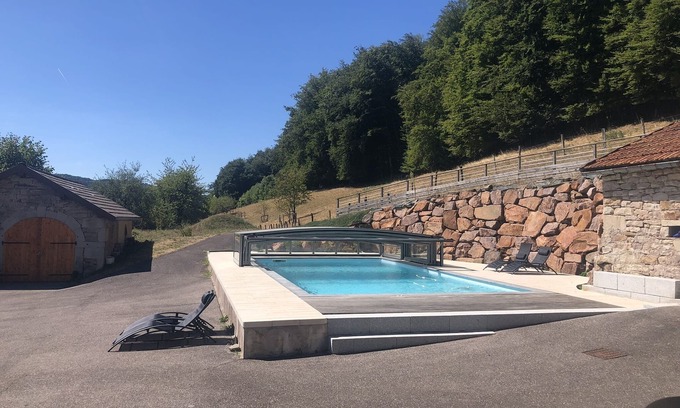Le Val-d'Ajol House | VOSGES: Revamped Farmhouse with Private Pool & Scenic Views