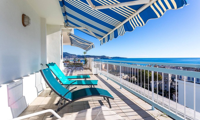 Fabron Apartment | Experience Oceanfront Bliss at VUE DES ANGES AP4238