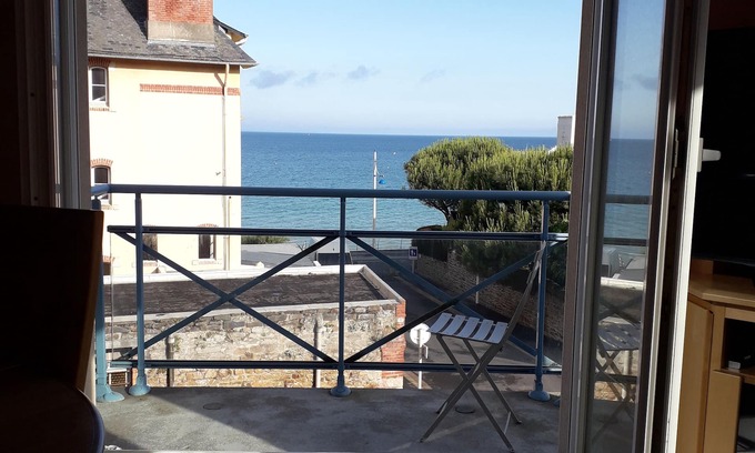 Pleneuf-Val-Andre Apartment | Oceanfront Apartment Steps from the Beach with Great Amenities